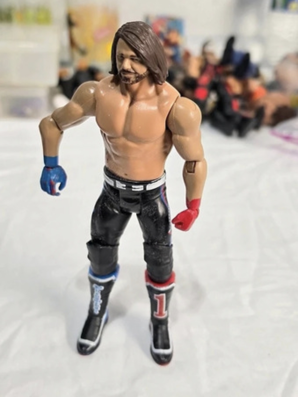 Mattel WWE Elite Collection AJ Styles Action Figure Black & Red